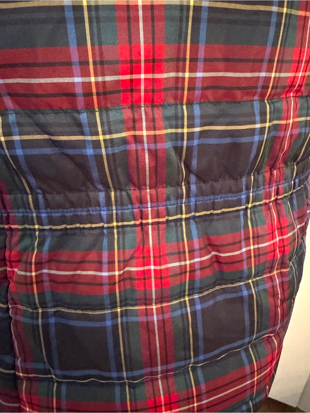 Talbots Tartan Plaid Vest women’s Sz XL Quilted Down - Picture 7 of 11